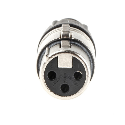 Neutrik Cable Mount XLR Connector, Female, 50 V, 3 Way, Silver over Nickel Plating