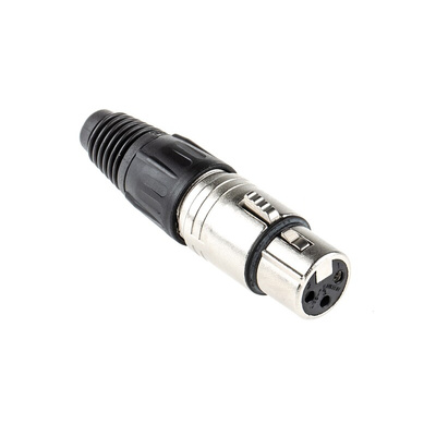 Neutrik Cable Mount XLR Connector, Female, 50 V, 3 Way, Silver over Nickel Plating
