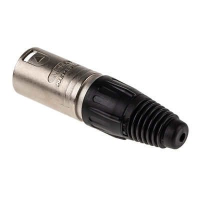 Neutrik Cable Mount XLR Connector, Male, 50 V, 3 Way, Silver Plating