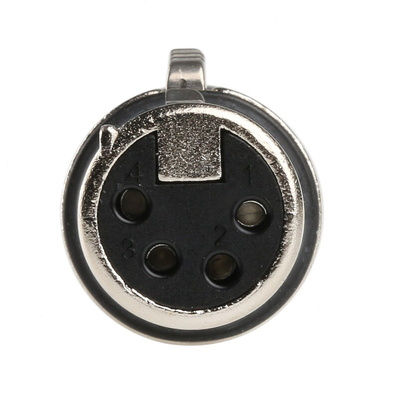 Neutrik Cable Mount XLR Connector, Female, 50 V, 4 Way, Silver over Nickel Plating