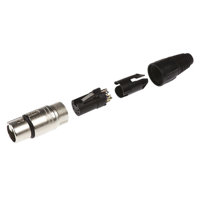 Neutrik Cable Mount XLR Connector, Female, 50 V, 5 Way, Silver Plating