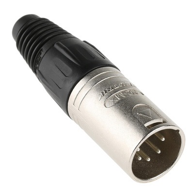 Neutrik Cable Mount XLR Connector, Male, 50 V, 5 Way, Silver Plating