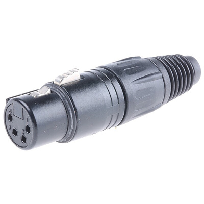 Neutrik Cable Mount XLR Connector, Female, 50 V, 4 Way, Silver over Nickel Plating