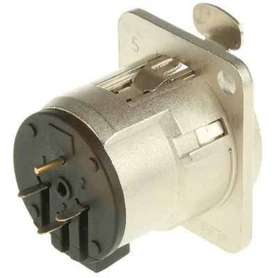 Neutrik Through Hole XLR Connector, Female, 50 V, 3 Way, Silver over Nickel Plating