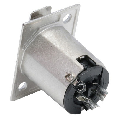 Nexans Panel Mount XLR Connector, Female, 133 V, Tin Plating