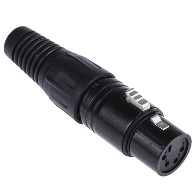 RS PRO Cable Mount XLR Connector, Female, 250 V ac, 4 Way, Silver Plating