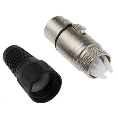 RS PRO Cable Mount XLR Connector, Female, 250 V ac, 3 Way, Silver Plating