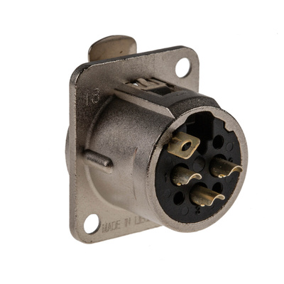 Neutrik Panel Mount XLR Connector, Female, 50 V, 3 Way, Silver over Nickel Plating