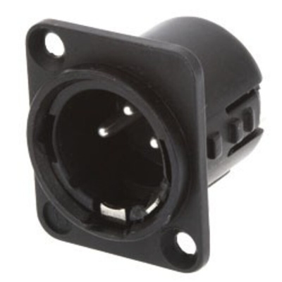 Deltron Panel Mount XLR Connector, Male, 50 V ac, 5 Way, Silver Plating