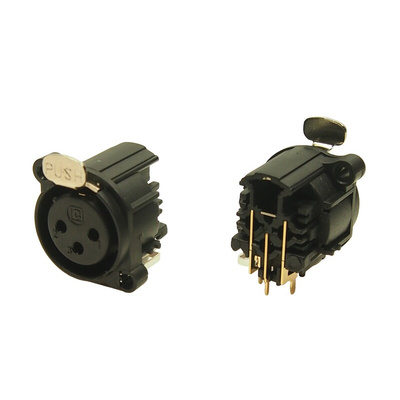 RS PRO PCB Mount XLR Connectors, Female, 250 V ac, 3 Way