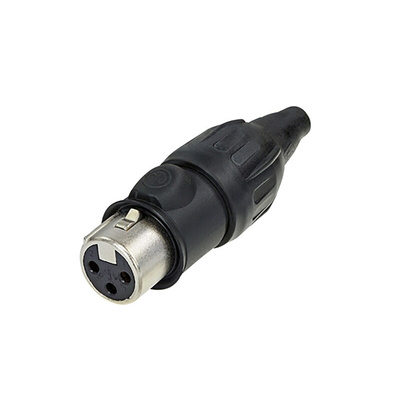 Neutrik Cable Mount XLR Connectors, Female, IP65, <50 V, 3 Way, Au over Ni Plating