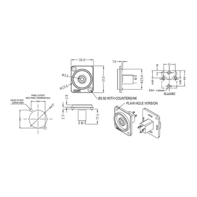 RS PRO Panel Mount XLR Connector, Female