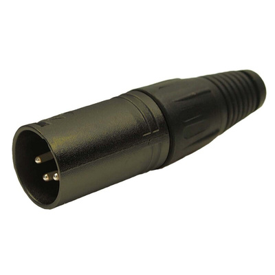 RS PRO Cable Mount XLR Connector, Male, 4 Way, Silver Plating
