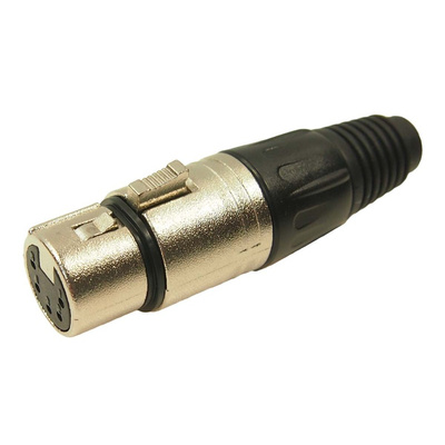 RS PRO Cable Mount XLR Connector, Female, 5 Way, Silver Plating