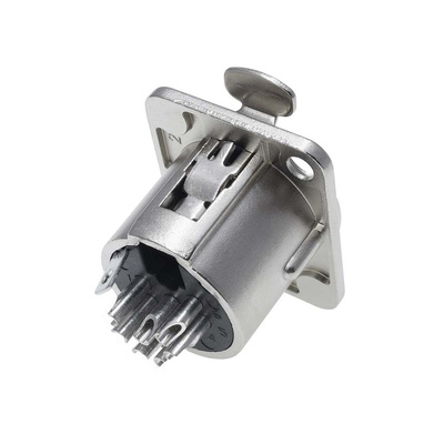 RS PRO Panel Mount XLR Connector, Female, 50 V, 7 Way, Nickel Plating