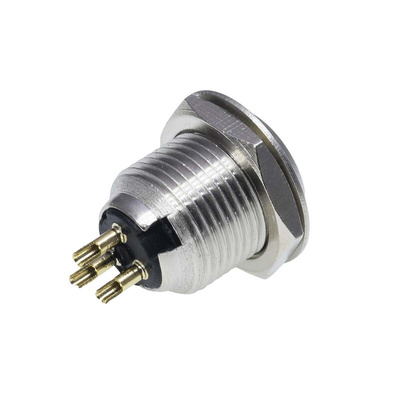 RS PRO Panel Mount XLR Connector, Male, 50 V, 3 Way, Gold Plating
