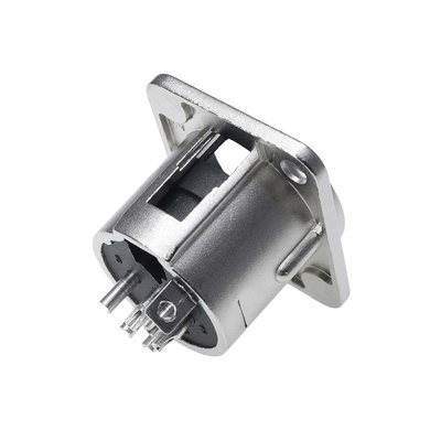 RS PRO Panel Mount XLR Connector, Male, 50 V, 6 Way, Silver Plating