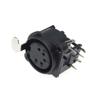 RS PRO Panel Mount XLR Connector, Female, 50 V, 5 Way, Gold Plating