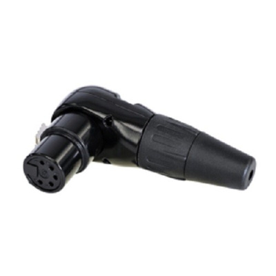 Re-An Products Cable Mount XLR Connectors, Right Angle, Female, 5 Way