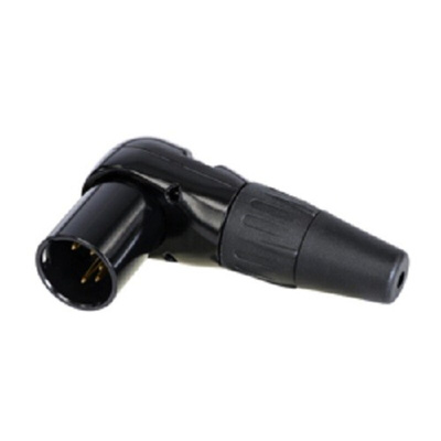 Re-An Products Cable Mount XLR Connectors, Right Angle, Male, 5 Way