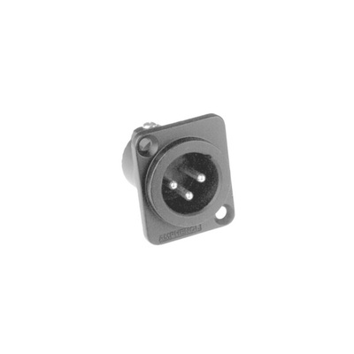 Amphenol Audio Chassis Mount XLR Connector, Male, IP40, 133 V, 3 Way, Silver Plating