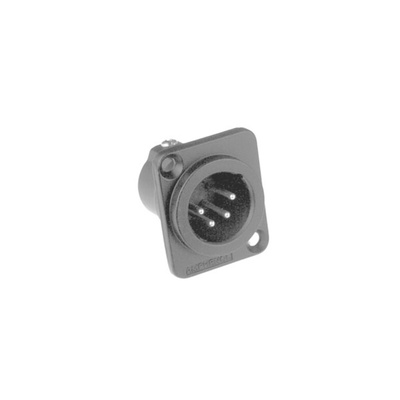 Amphenol Audio Chassis Mount XLR Connector, Male, IP40, 133 V, 4 Way, Silver Plating