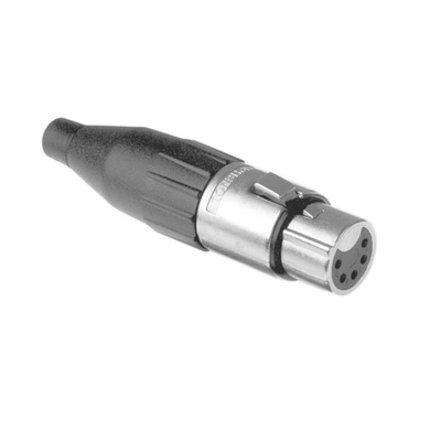 Amphenol Audio Cable Mount XLR Connector, Female, IP40, 133 V, 5 Way, Silver Plating