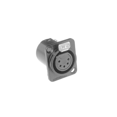 Amphenol Audio Chassis Mount XLR Connector, Female, IP40, 133 V, 5 Way, Silver Plating