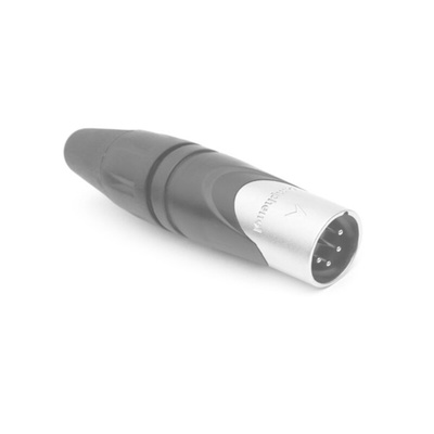 Amphenol Audio Cable Mount XLR Connector, Male, IP40, 133 V, 4 Way, Silver Plating