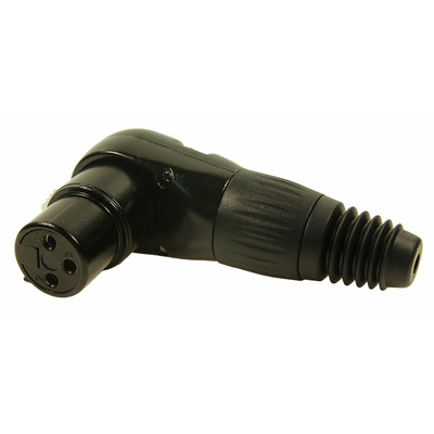 RS PRO Cable Mount, Chassis Mount XLR Connector, Right Angled, Female, 50 V, 3 Way