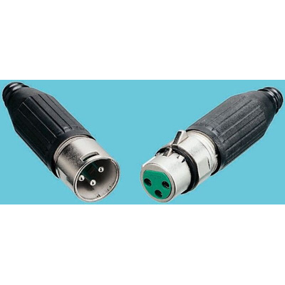 Switchcraft Cable Mount XLR Connector, Female, 3 Way, Silver Plating