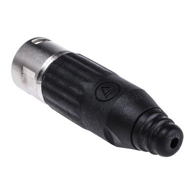 Switchcraft Cable Mount XLR Connector, Male, 3 Way, Silver Plating