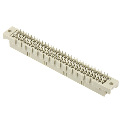 RS PRO 64 Way 2.54mm Pitch, Type C Class C1, 2 Row, Straight DIN 41612 Connector, Socket