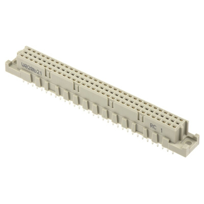 RS PRO 64 Way 2.54mm Pitch, Type C Class C1, 2 Row, Straight DIN 41612 Connector, Socket