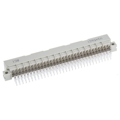 RS PRO 96 Way 2.54mm Pitch, Type C Class C1, 3 Row, Right Angle DIN 41612 Connector, Plug