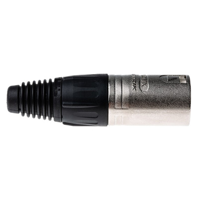 Neutrik Cable Mount XLR Connector, Male, 50 V, 3 Way, Silver Plating