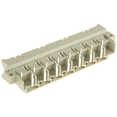 RS PRO 15 Way 5.08mm Pitch, Type H15 Class C3, 2 Row, Right Angle DIN 41612 Connector, Plug