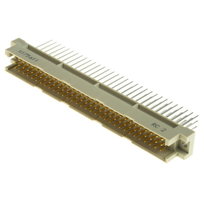RS PRO 96 Way 2.54mm Pitch, Type R Class C2, Straight DIN 41612 Connector, Plug