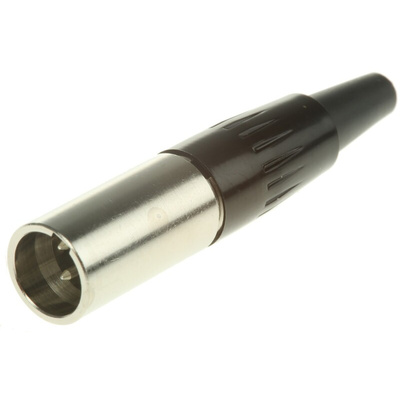 Switchcraft Cable Mount XLR Connector, Male, 125 V ac, 3 Way, Silver Plating