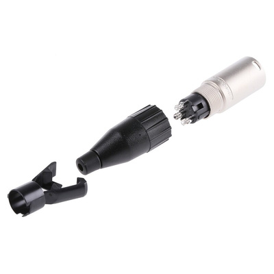 Amphenol Cable Mount XLR Connector, Male, 3 Way, Silver Plating
