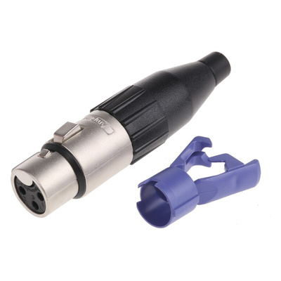 Amphenol Cable Mount XLR Connector, Female, 3 Way, Tin Plating