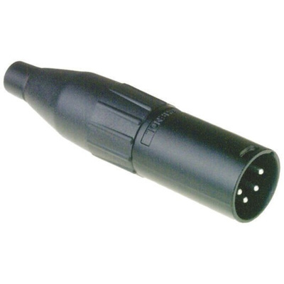 Amphenol Cable Mount XLR Connector, Male, 133 V ac, 4 Way, Silver Plating