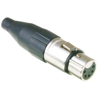 Amphenol Cable Mount XLR Connector, Female, 133 V ac, 5 Way, Tin Plating