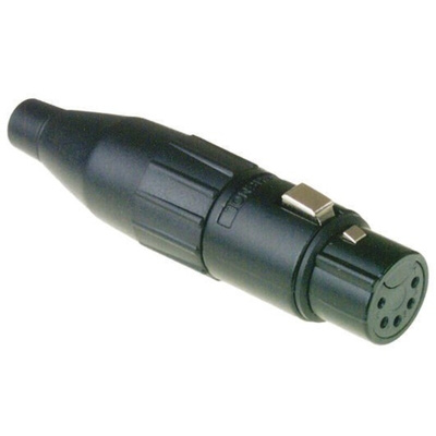 Amphenol Cable Mount XLR Connector, Female, 133 V ac, 5 Way, Silver Plating