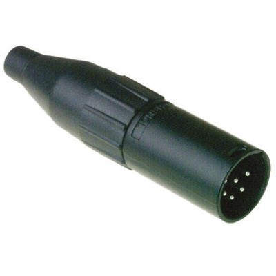 Amphenol Cable Mount XLR Connector, Male, 6 Way, Silver Plating