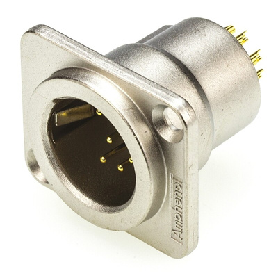 Amphenol Panel Mount XLR Connector, Male, 7 Way, Gold Plating
