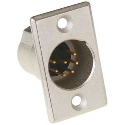 Amphenol Panel Mount XLR Connector, Male, 7 Way, Gold Plating