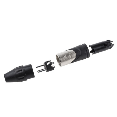 Amphenol Cable Mount XLR Connector, Male, 133 V, 3 Way, Silver Plating
