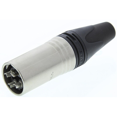 Neutrik Cable Mount XLR Connector, Male, 50 V, 3 Way, Silver Plating