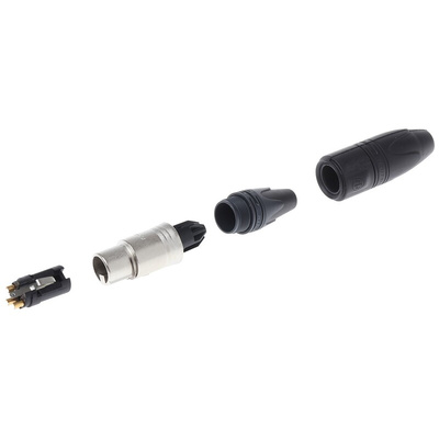 Neutrik Cable Mount XLR Connector, Female, 50 V, 3 Way, Gold Alloy over Nickel Plating